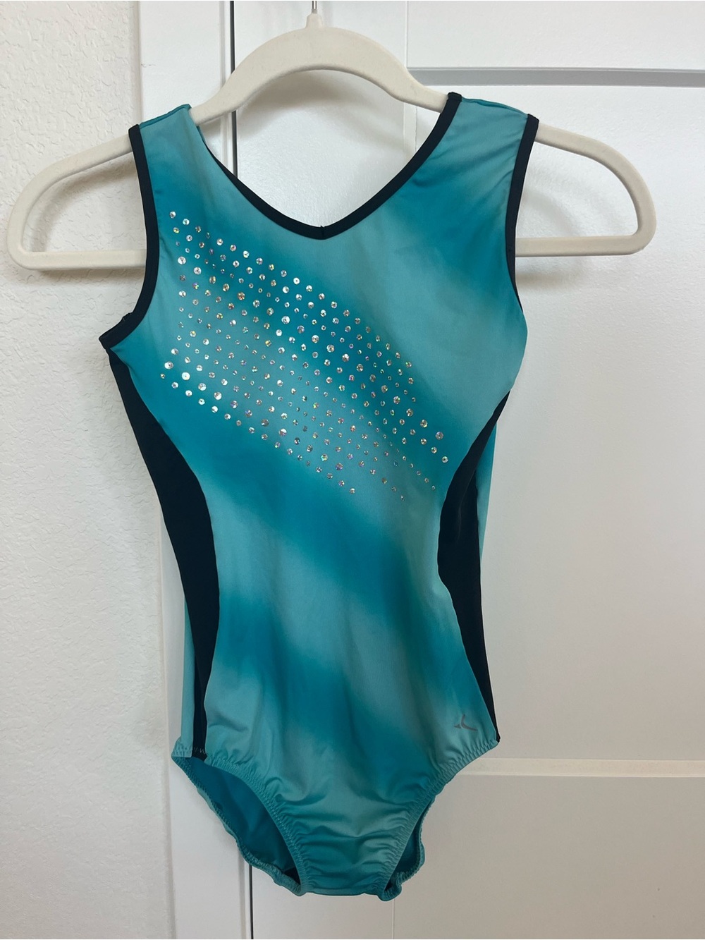 Women’s Turquoise and Black Leotard Medium